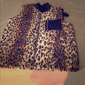 Leopard print vest